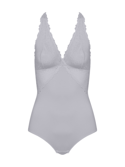 Body Microfibra Com Renda Branco