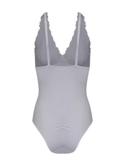 Body Microfibra Com Renda Branco