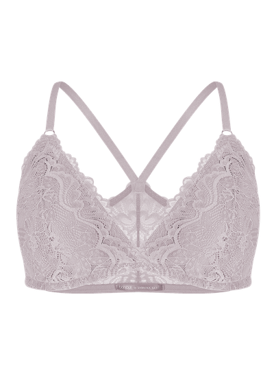 Sutiã Top Nadador Em Renda Lilas Galactico