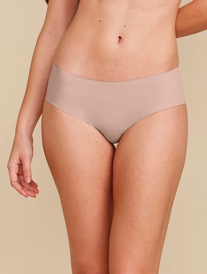 Calcinha Tanga Brasileira Invisível Bege Camurca