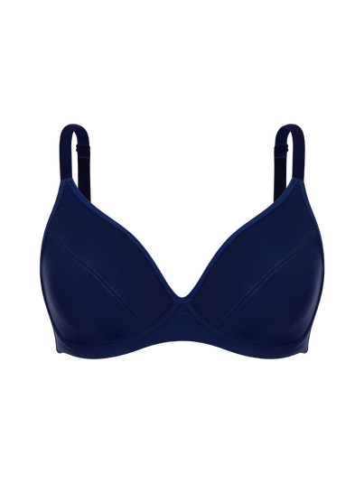 Sutiã Sem Bojo Com Aro Redutor Básico Azul Maritimo
