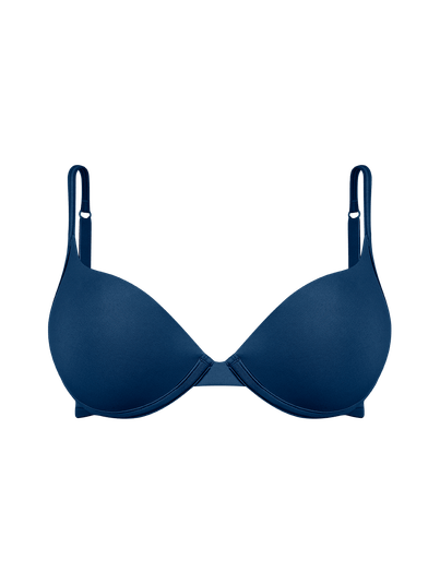 Sutiã Push Up Com Bojo Soft Básico Azul Maritimo