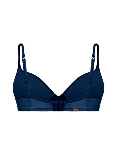 Sutiã Push Up Com Bojo Soft Básico Azul Maritimo