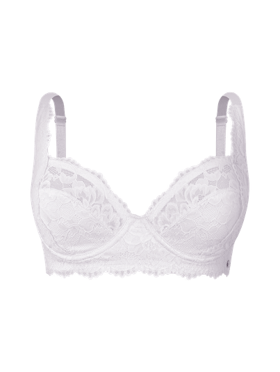 Sutiã Meia-taça Sem Bojo Com Aro Sustentação Em Renda Branco