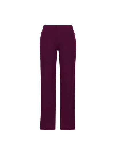 Pijama Longo Manga Longa Em Viscose Com Renda Roxo Haze