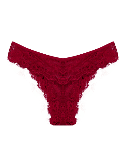 Calcinha Biquíni Em Renda Vermelho Zaire