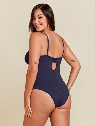 Body Sem Aro Sem Bojo Modelador Em Microfibra Com Renda Cinza Grafite
