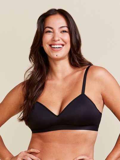 Sutiã Triângulo Com Bojo Soft Sem Aro Básico Preto