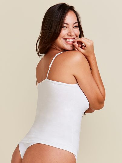 Camiseta Regata Em Algodão Branco