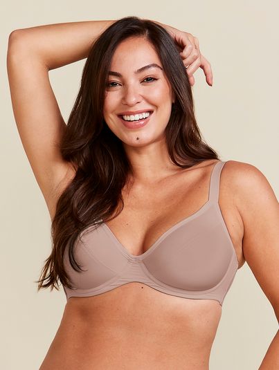 Sutiã Sem Bojo Com Aro Redutor Básico Bege Camurca