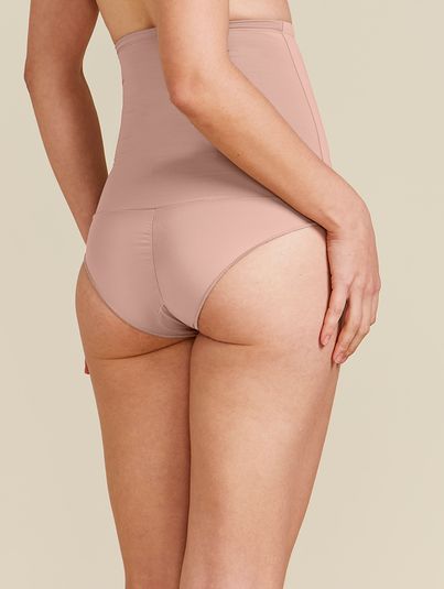 Cinta Com Zíper Modeladora Bege Camurca