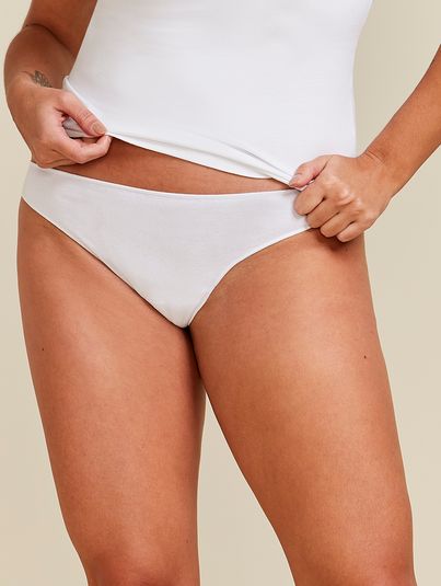 Calcinha Fio Dental Em Algodão Branco