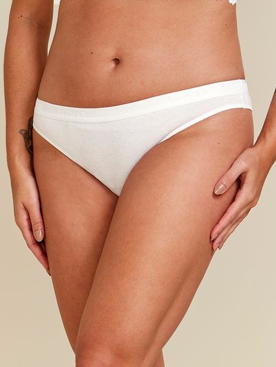 Calcinha Biquíni Em Algodão Branco