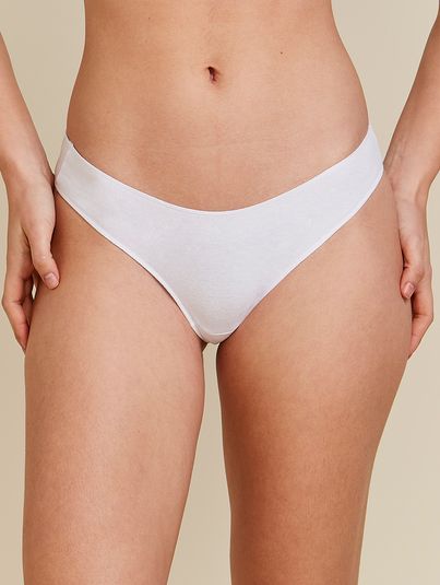 Calcinha Biquíni Em Algodão Branco