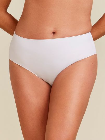 Kit Com 2 Calcinhas Cintura Alta Invisível Preto/branco