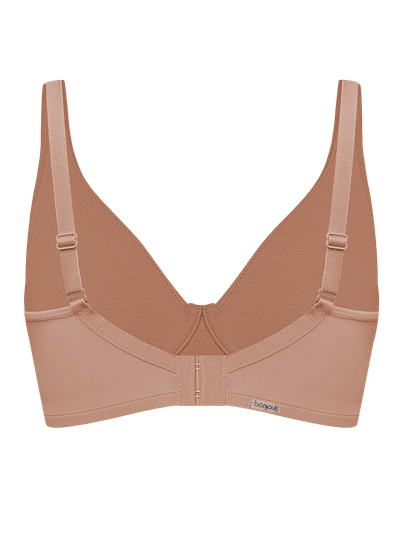 Sutiã Sem Bojo Com Aro Básico Taça-b Bege Camurca